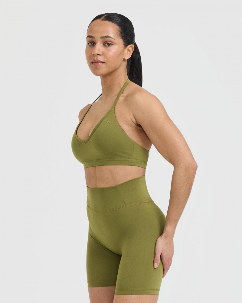 Oner Active Timeless strappy Bralette Sports Bras Ελιά πρασινο | CNW432907