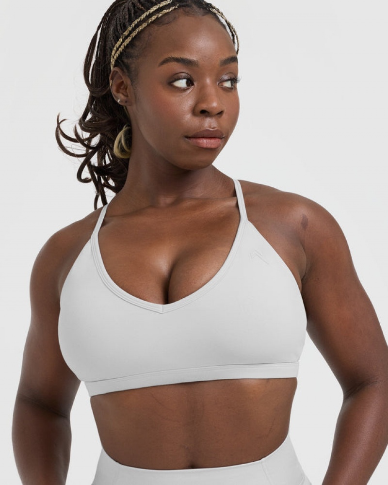 Oner Active Timeless strappy Bralette Sports Bras ανοιχτο γκρι | YED410528