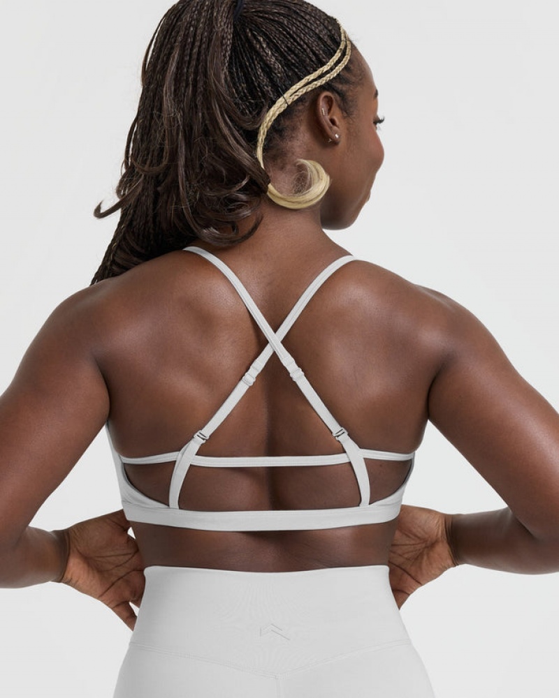 Oner Active Timeless strappy Bralette Sports Bras ανοιχτο γκρι | YED410528