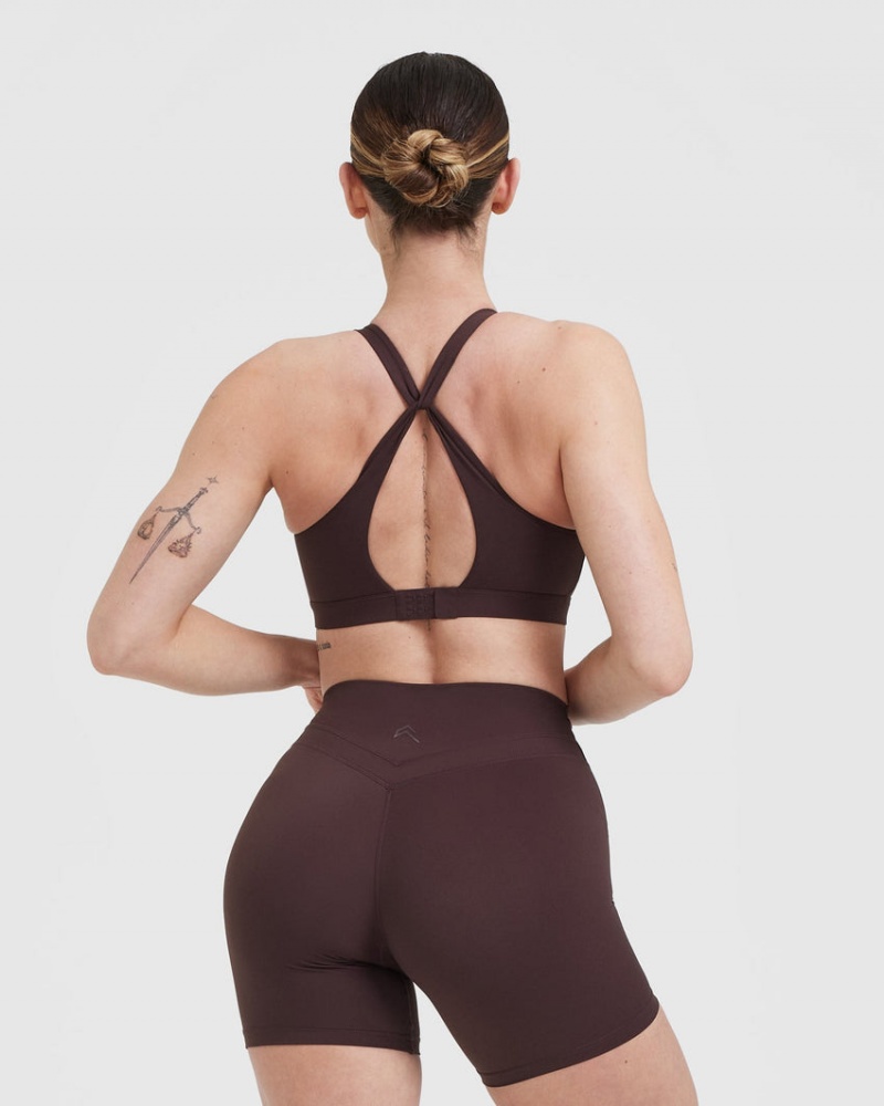 Oner Active Unified Layered Sports Bras μωβ καφε | SIY579164