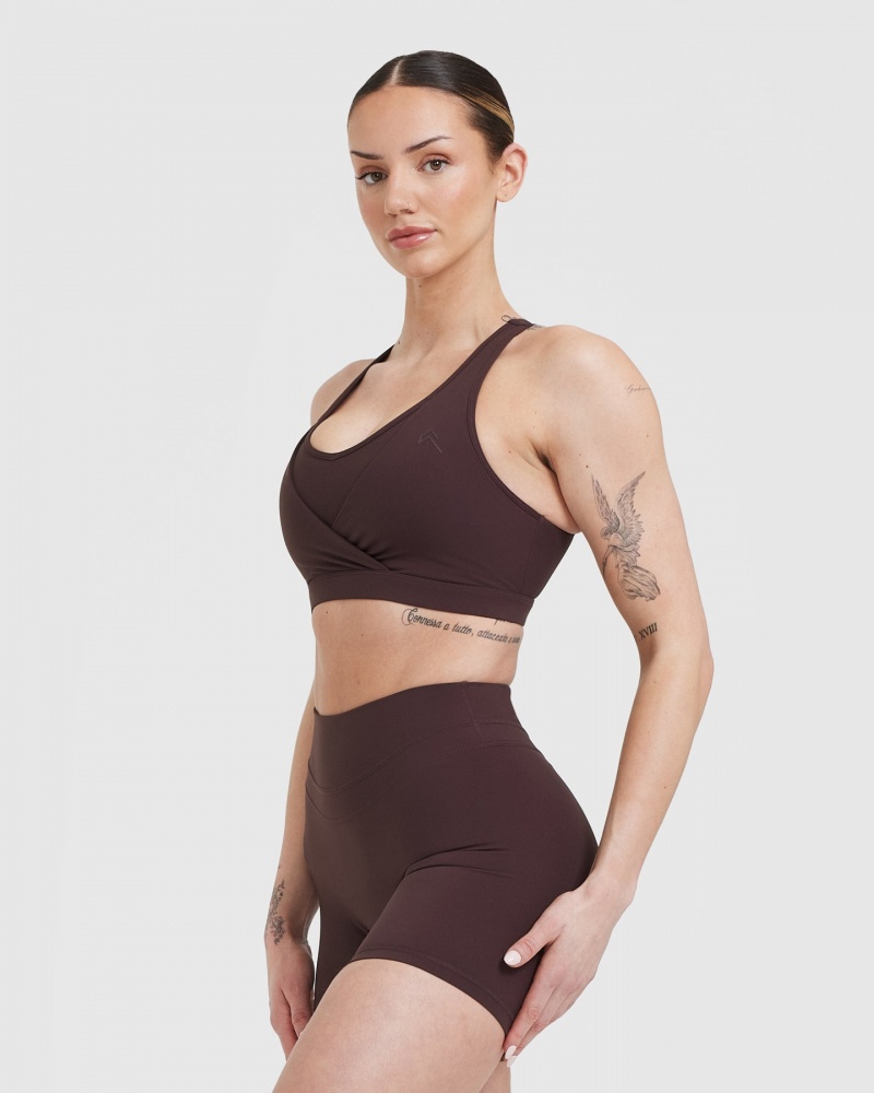 Oner Active Unified Layered Sports Bras μωβ καφε | SIY579164