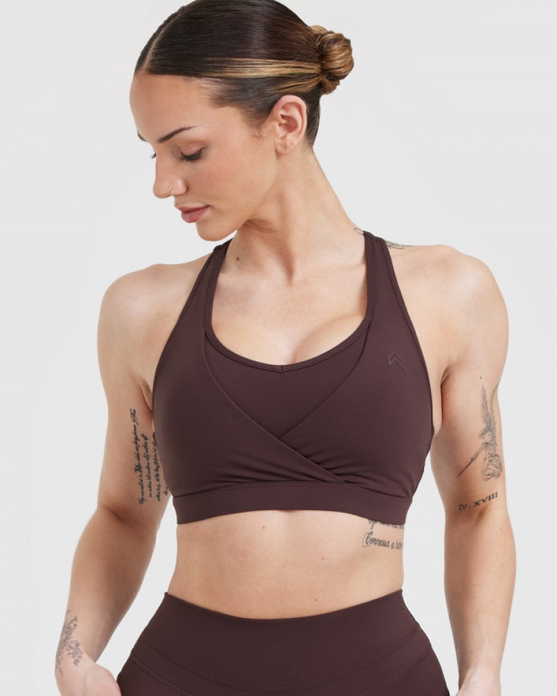 Oner Active Unified Layered Sports Bras μωβ καφε | SIY579164