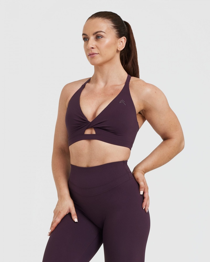 Oner Active Unified Twist Sports Bras μωβ | CZD839126