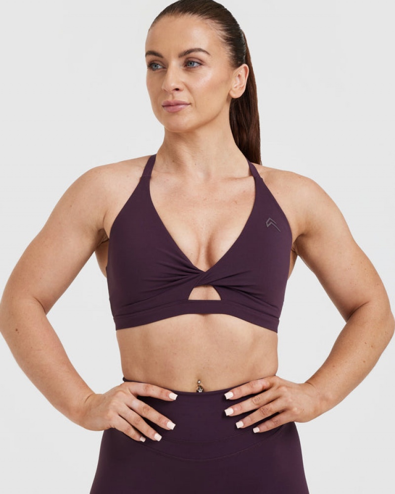 Oner Active Unified Twist Sports Bras μωβ | CZD839126