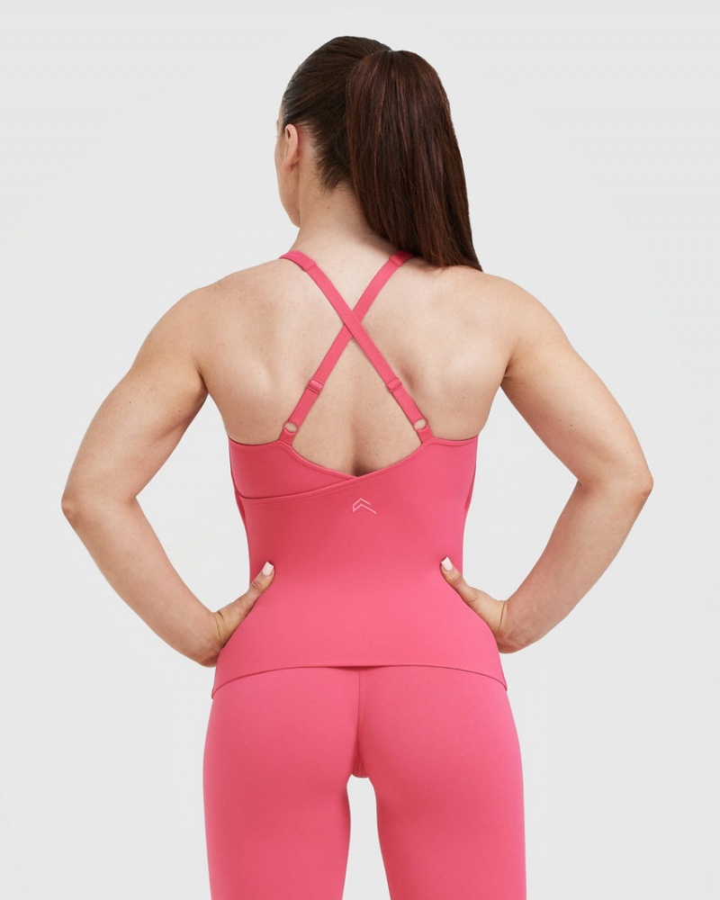 Oner Active Unified V-Neck Cross Back μπλουζακια ροζ | NCF524980