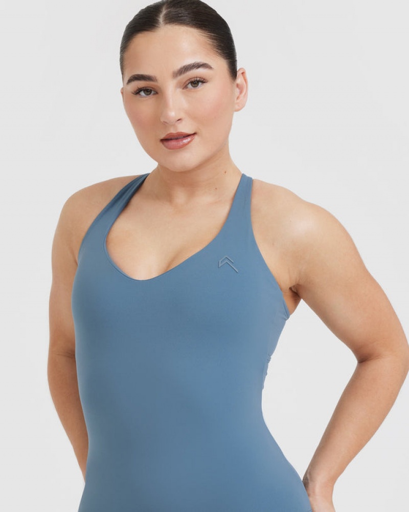 Oner Active Unified V-Neck Cross Back μπλουζακια μπλε | VZO603825