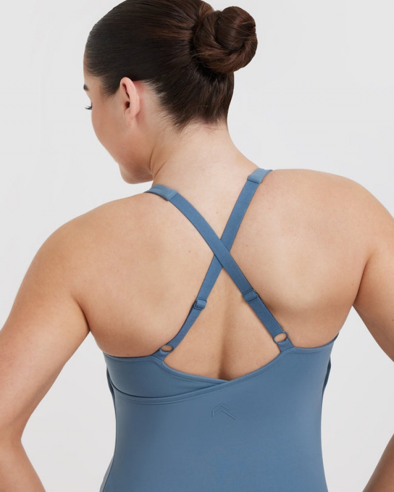 Oner Active Unified V-Neck Cross Back μπλουζακια μπλε | VZO603825