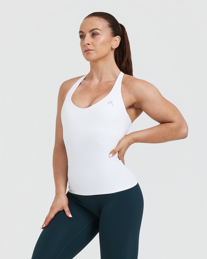 Oner Active Unified V-Neck Cross Back μπλουζακια ασπρα | GBH902784