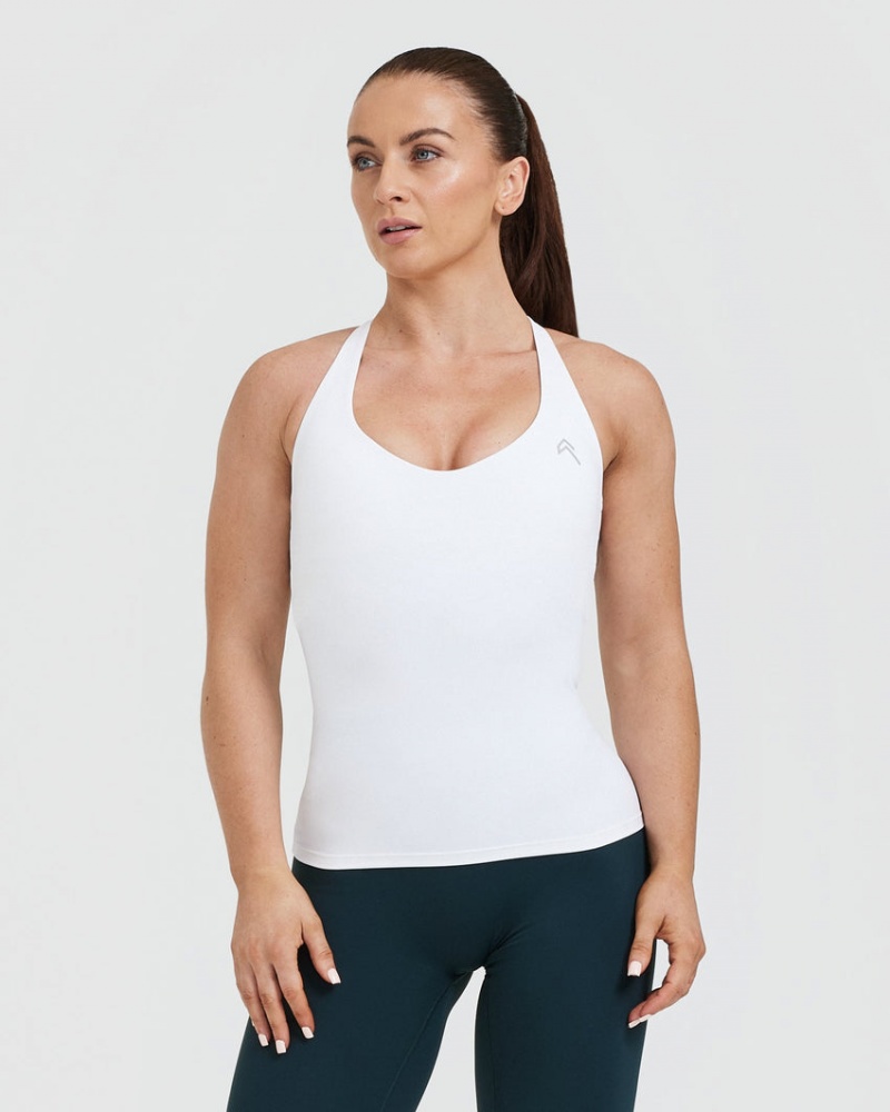 Oner Active Unified V-Neck Cross Back μπλουζακια ασπρα | GBH902784