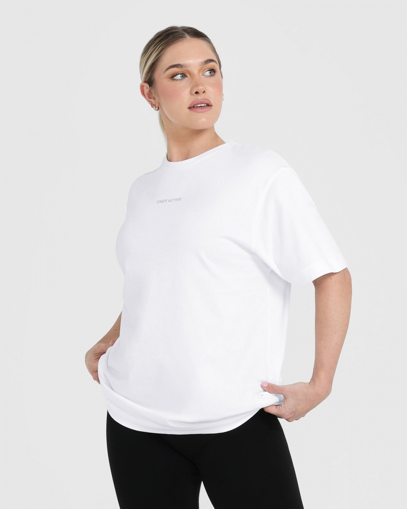 Oner Active κλασικα Mirror σταμπεσ Oversized μπλουζακια ασπρα | OSV962084