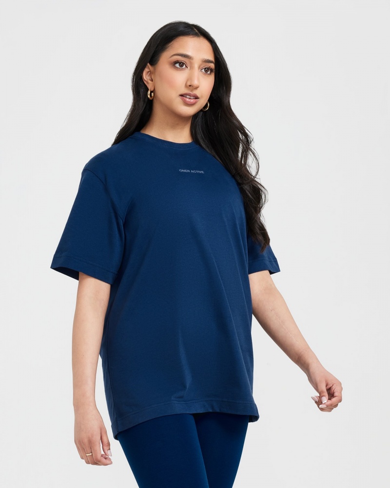 Oner Active κλασικα Mirror σταμπεσ Oversized μπλουζακια μπλε | QER769481