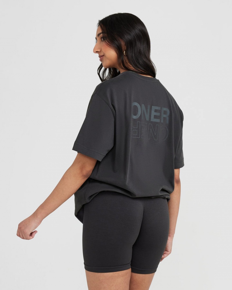 Oner Active κλασικα Mirror σταμπεσ Oversized μπλουζακια μαυρα | SRH503419