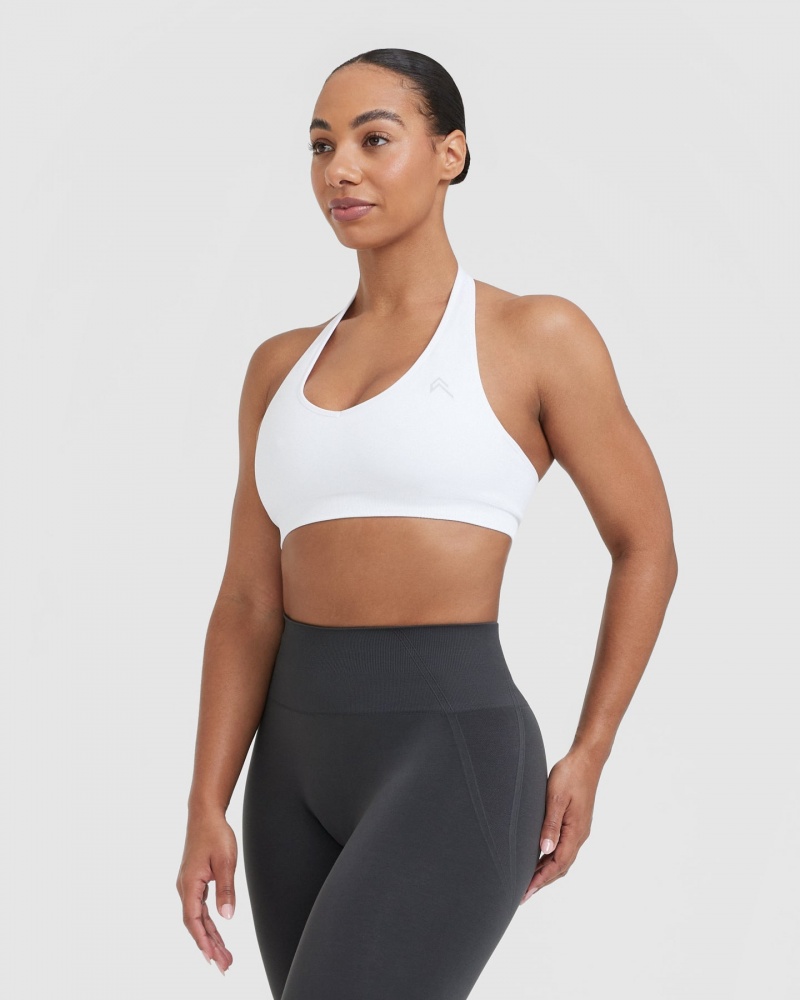 Oner Active κλασικα Seamless 2.0 Halter Neck Bralette Sports Bras ασπρα | VCZ695801