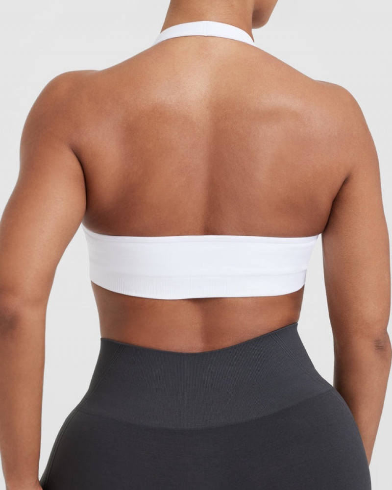 Oner Active κλασικα Seamless 2.0 Halter Neck Bralette Sports Bras ασπρα | VCZ695801