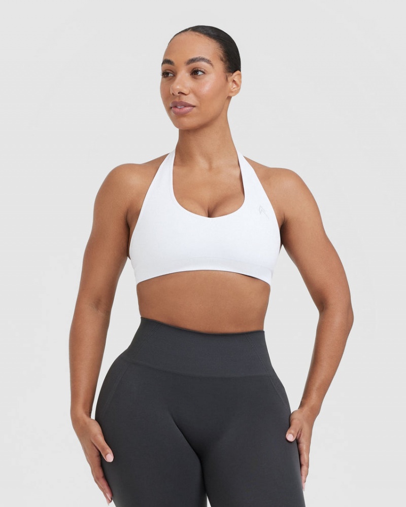 Oner Active κλασικα Seamless 2.0 Halter Neck Bralette Sports Bras ασπρα | VCZ695801