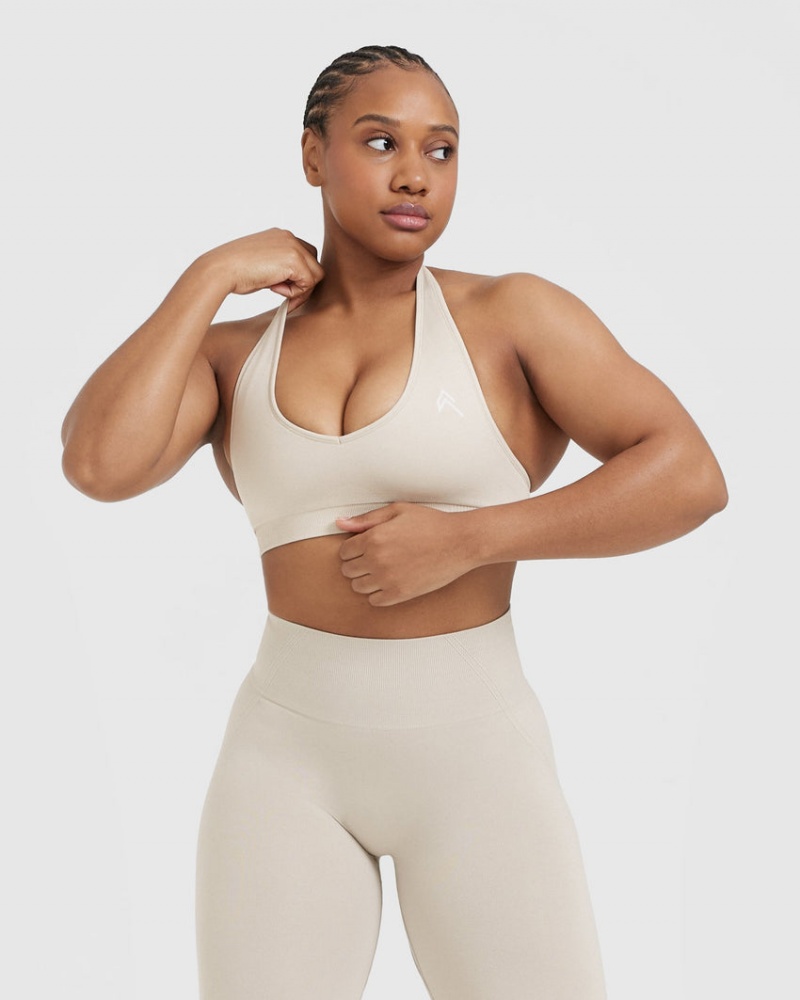 Oner Active κλασικα Seamless 2.0 Halter Neck Bralette Sports Bras καφε | CXB029186