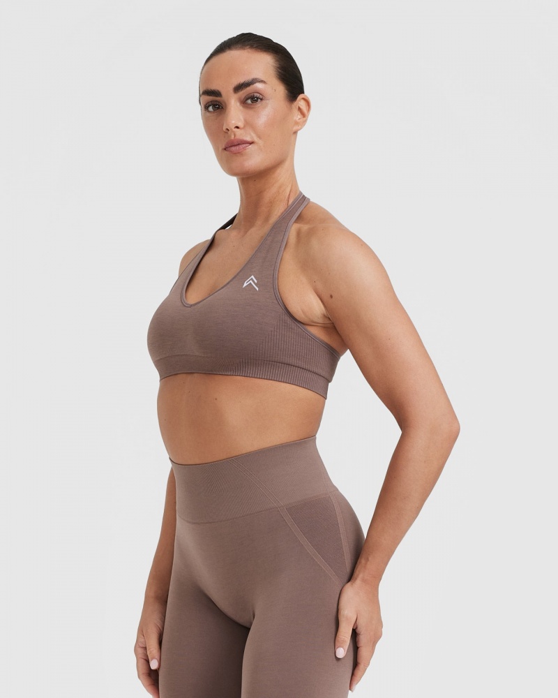 Oner Active κλασικα Seamless 2.0 Halter Neck Bralette Sports Bras καφε | WYR127968