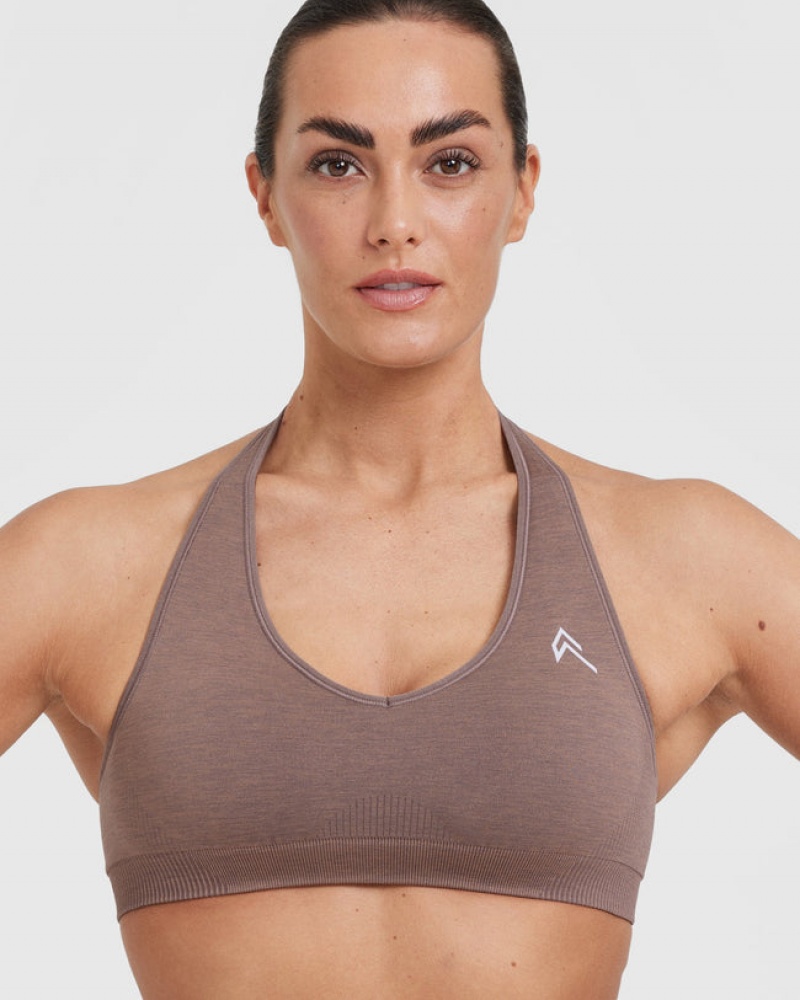 Oner Active κλασικα Seamless 2.0 Halter Neck Bralette Sports Bras καφε | WYR127968