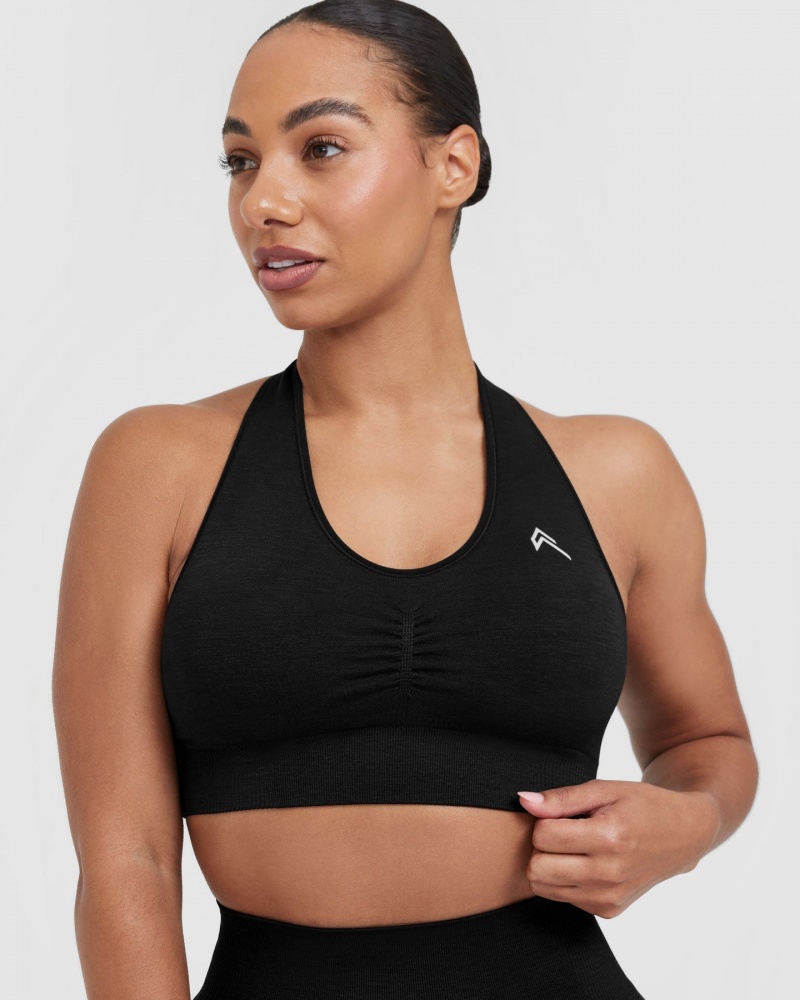 Oner Active κλασικα Seamless 2.0 V-Neck Bralette Sports Bras μαυρα | JRI156234