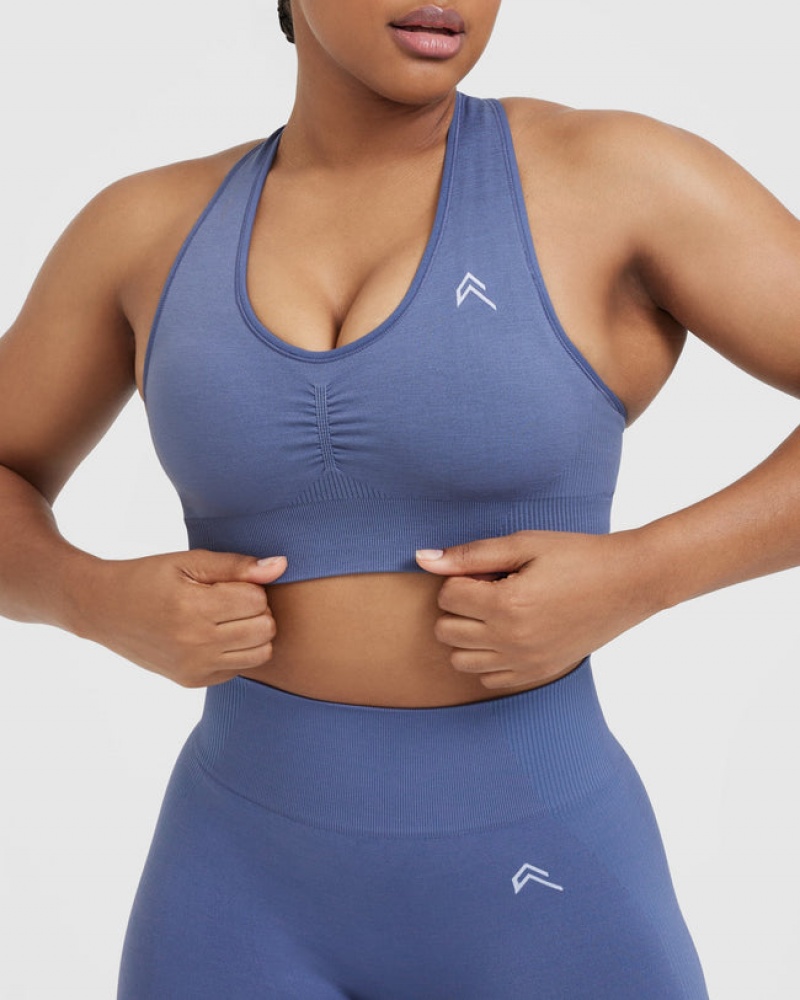 Oner Active κλασικα Seamless 2.0 V-Neck Bralette Sports Bras μπλε | XYH067932