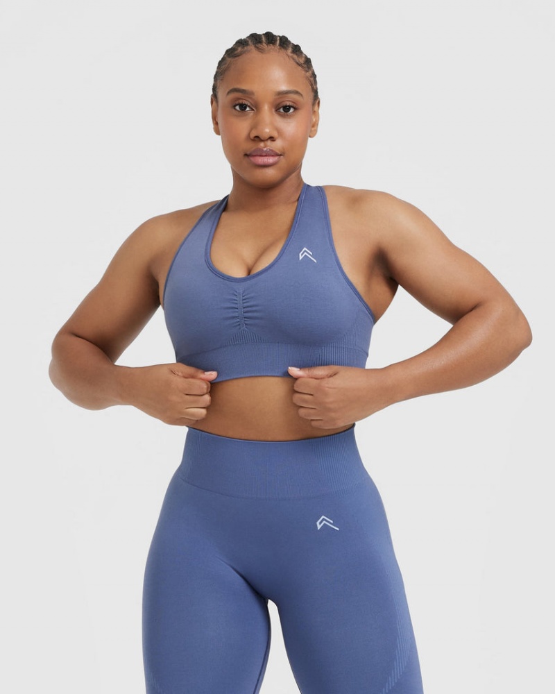 Oner Active κλασικα Seamless 2.0 V-Neck Bralette Sports Bras μπλε | XYH067932